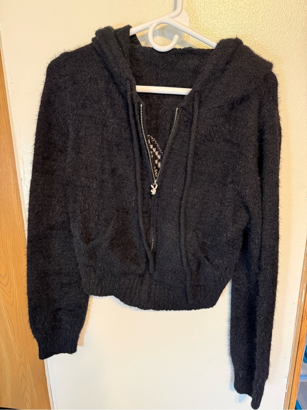 PLAYBOY WIDE LEG KNIT PANTS AND ZIP UP HOODIE - Picture 7 of 9